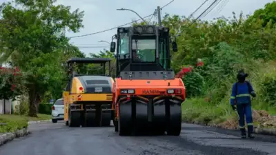 Pavimentação avança no Centro: 17 ruas de Lauro serão requalificadas