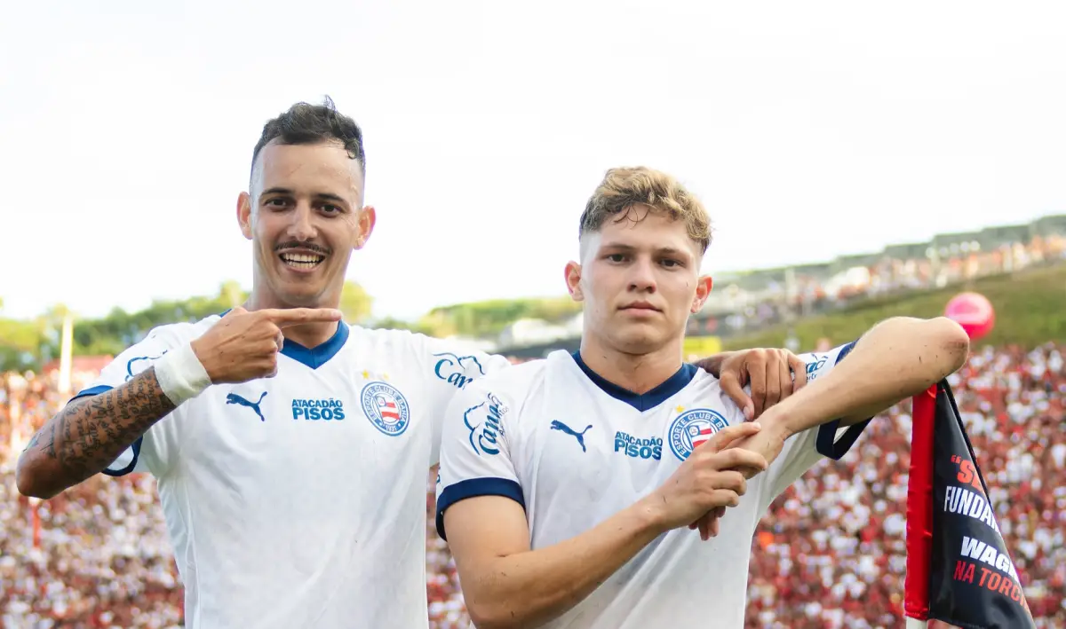 Jogadores do Bahia depois do jogo
