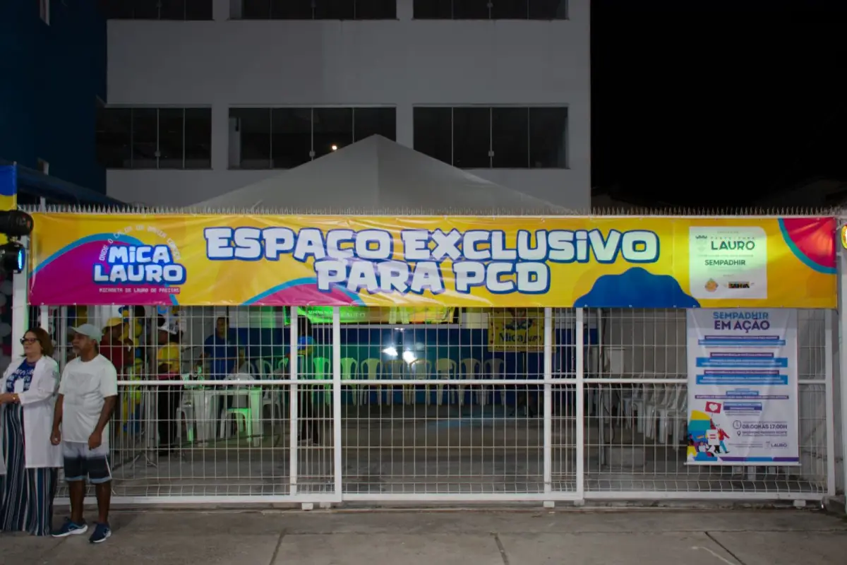 Espaço para PCDs durante Mica Lauro