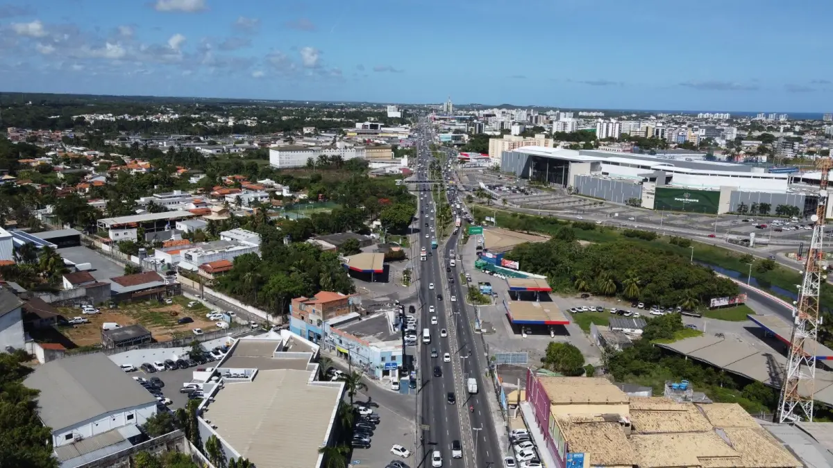 Visão aerea da cidade de Lauro de Freitas