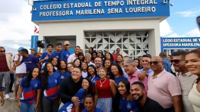 Mascote ganha colégio de tempo integral de R$ 13,1 milhões e ônibus escolar