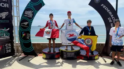 Atletas baianos conquistam ouro e prata na Copa Pacífico de Águas Abertas no Equador