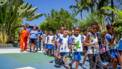 Lunos em passeio escolar no Parque Ecologico do Vilas
