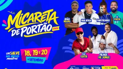 Micareta de Portão terá Adão Negro, Filhos de Jorge e Fantasmão de 18 a 20 de setembro