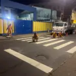 Sinaliza Lauro revitaliza faixas de pedestres em escolas e praças do Centro e de Portão