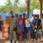 Adolescentes do CRAS Itinga I participam de atividade socioeducativa no clube da PMBA